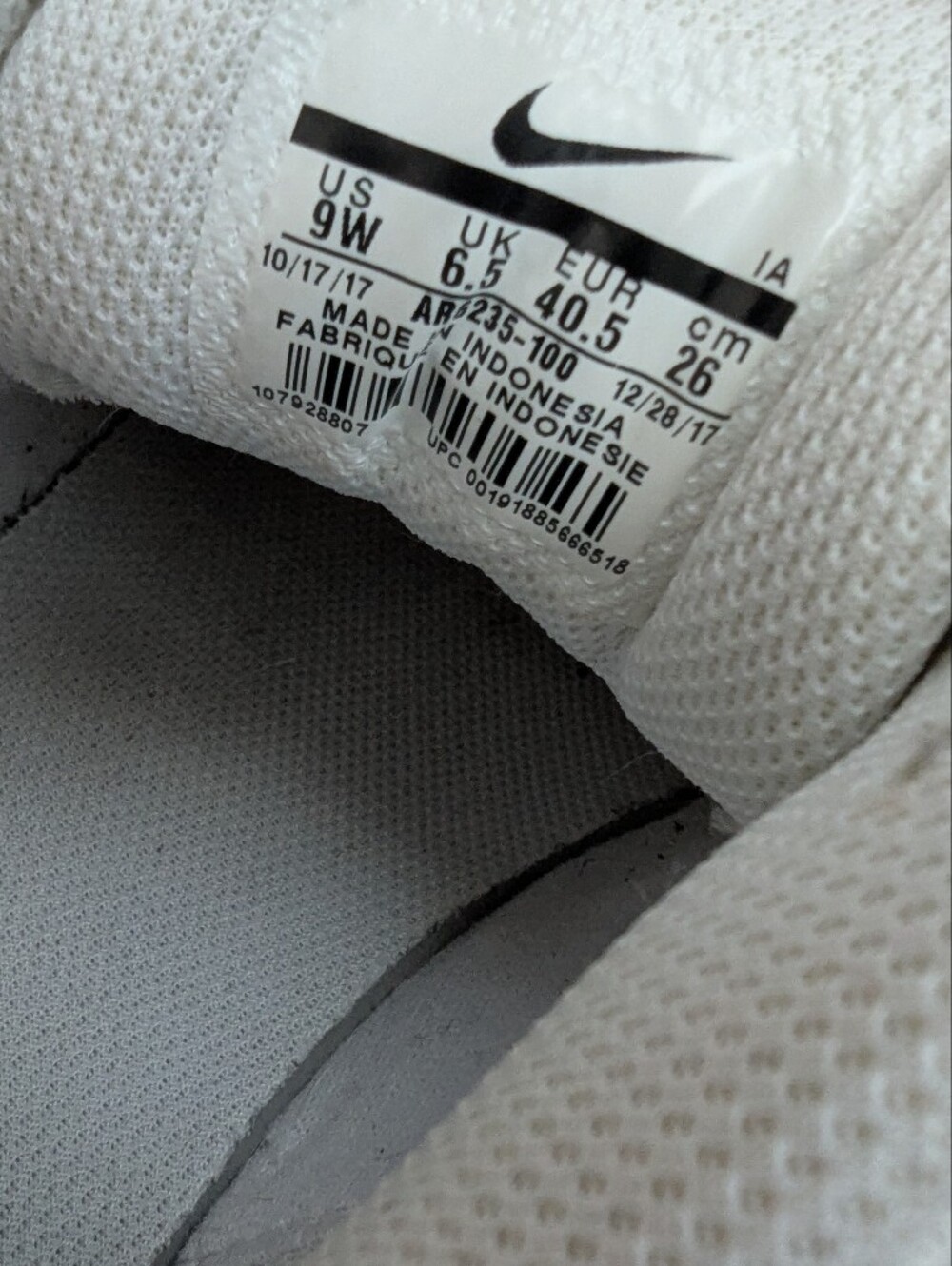 Nike Women's Court Lite White / Silver Shoes Size 9 - Picture 6 of 7
